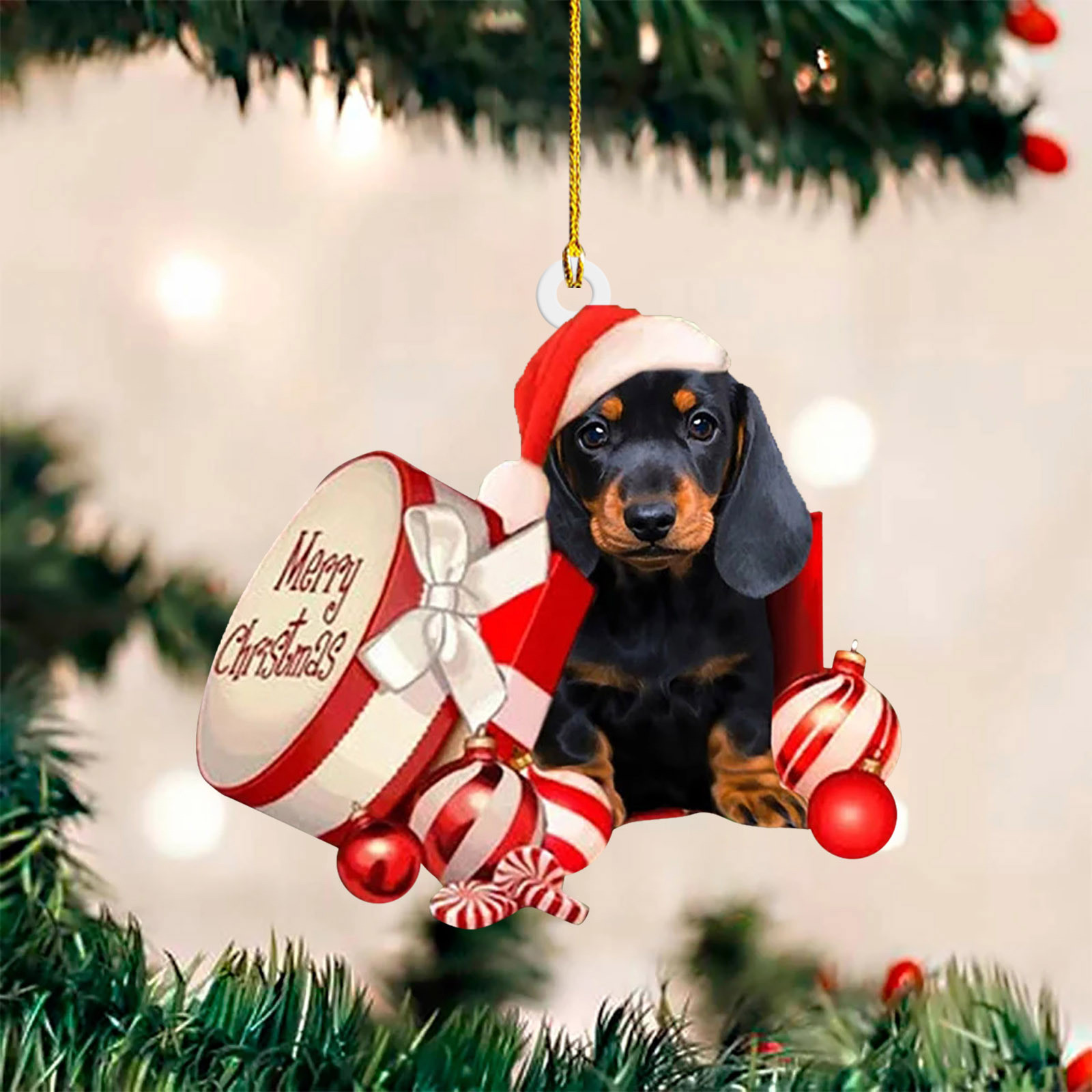 Clearance Sale Christmas Tree Ornaments Dachshund Pendant Decoration  Christmas Gifts Home Decoration Holiday Festival